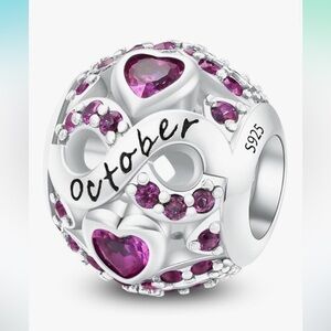 October birth month sterling silver 925 Charm for Pandora bracelets